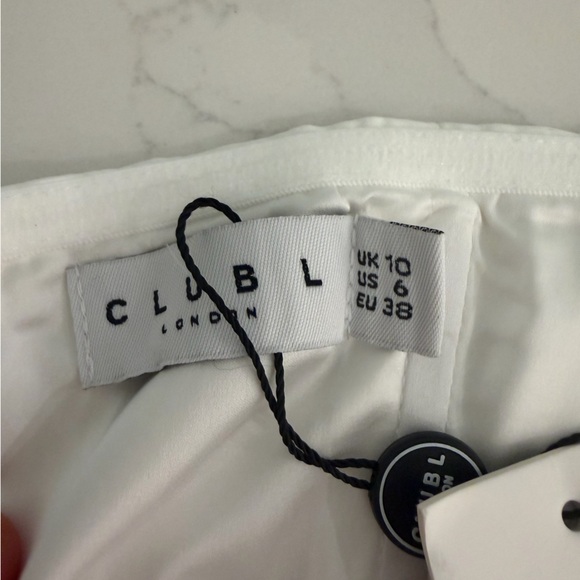 NWT Club L London White Strapless Midi Dress with Oversized Bow - Picture 8 of 9